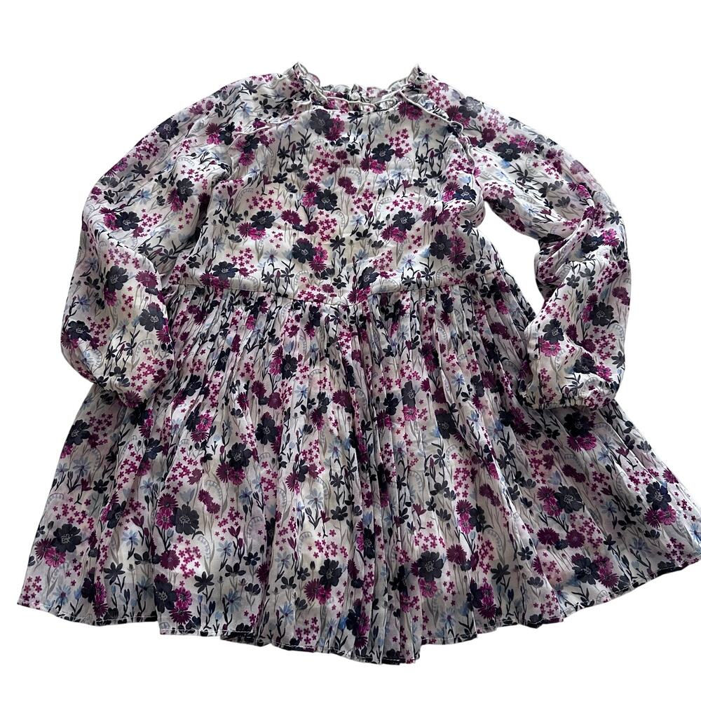 MAYORAL IVORY FLORAL CHIFFON DRESS - Picture 2 of 9